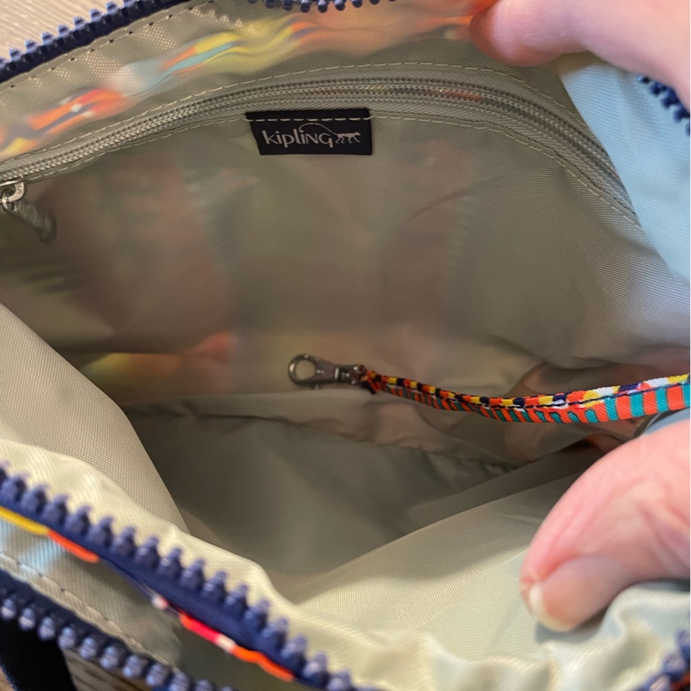 Kipling Multicolor Striped Nylon Crossbody - Picture 6 of 7
